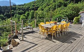 grande terrasse avec vue entre méditerranée et pays cathare